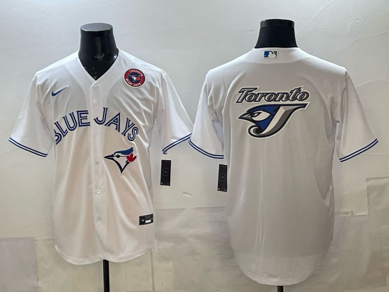 Men 2025 Toronto Blue Jays Blank White Game Nike MLB Jersey style 09->milwaukee brewers->MLB Jersey